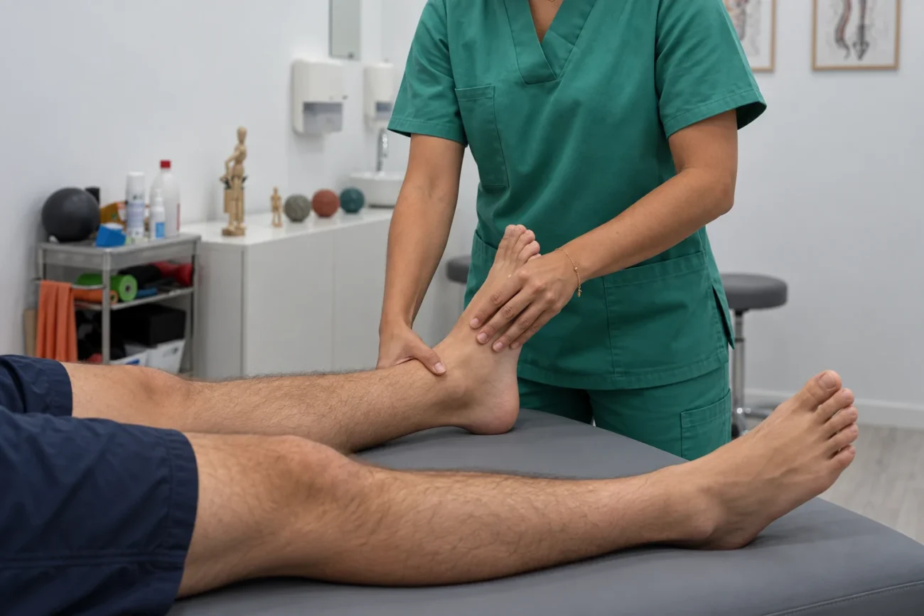 Fisioterapia manual de tobillo en clínica de La Laguna