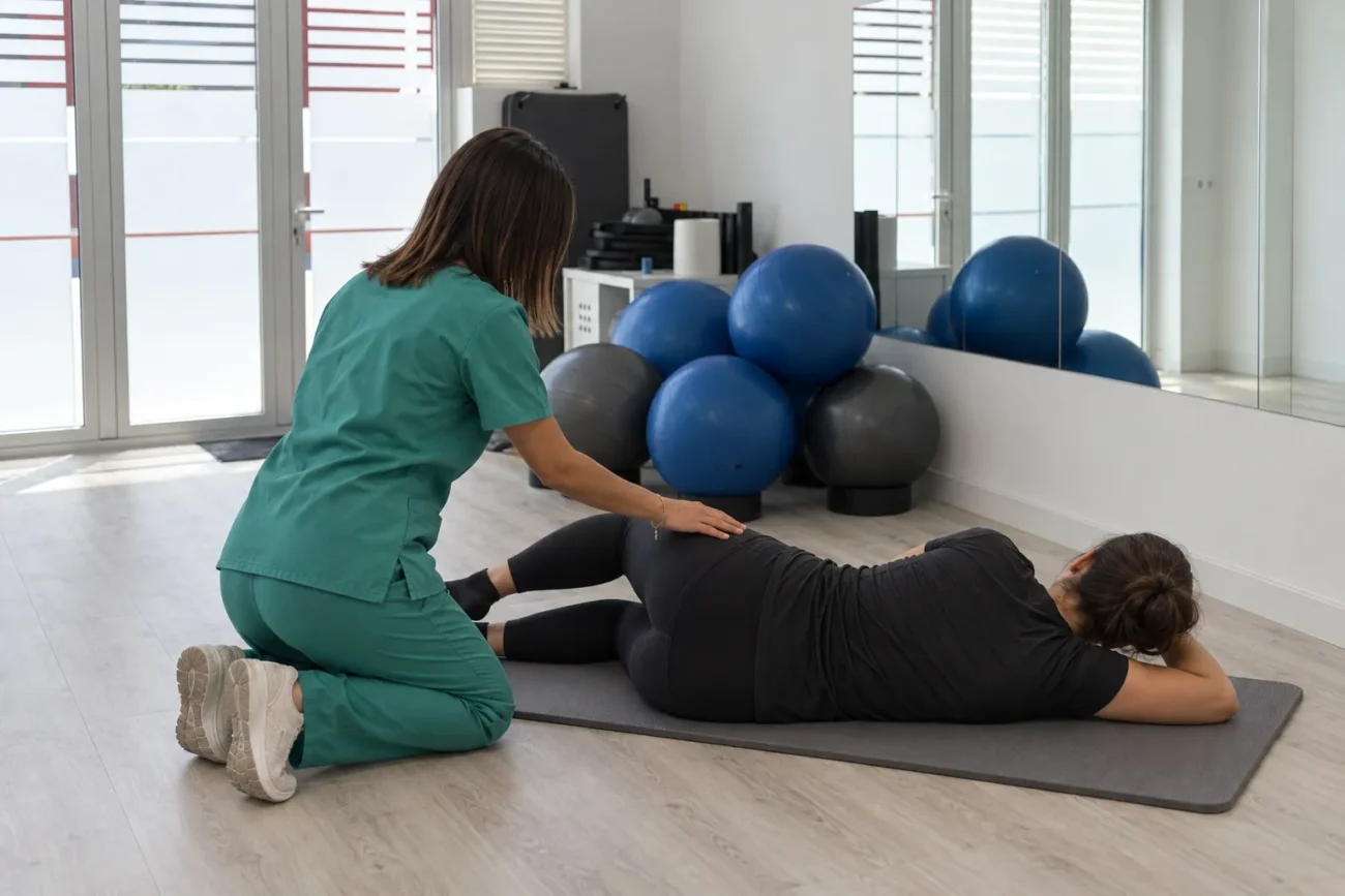 Pilates en La Laguna: clase de pilates suelo con fisioterapeuta