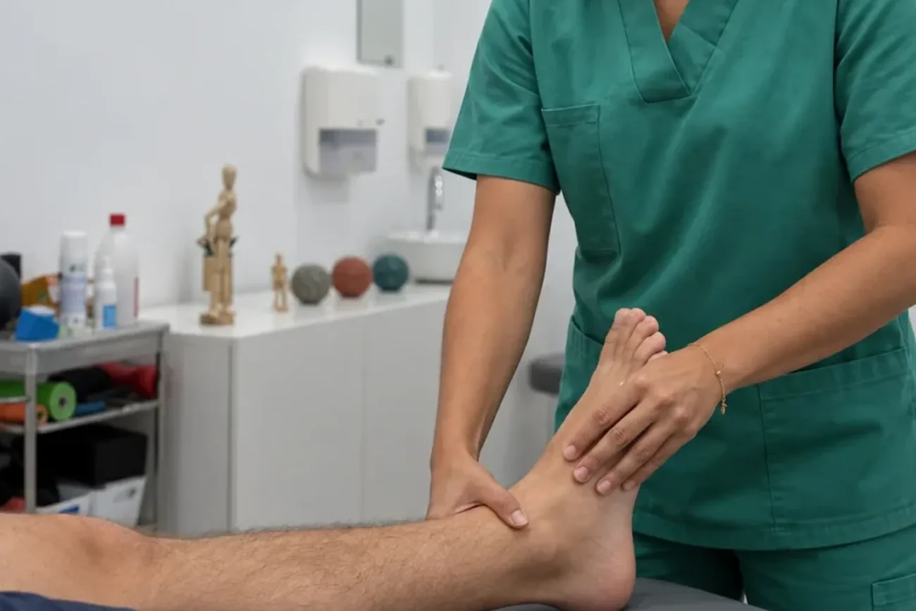 Fisioterapia manual de tobillo en clínica de La Laguna